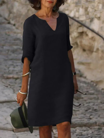 Beatrice | Elegant Dress with Refined V-Neckline