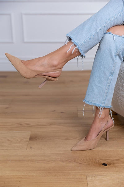 Claudia | Elegant Nude Slingback Heels